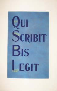 Calligramme Qui Scribit Bis Legit 2